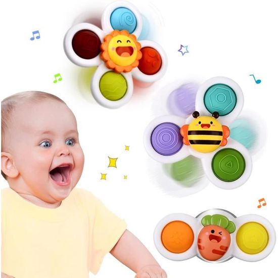 Jouet à ventouse pour bébés Baby Spinner - Autrement - Lot de 3 - Sans BPA  - Cdiscount Jeux - Jouets
