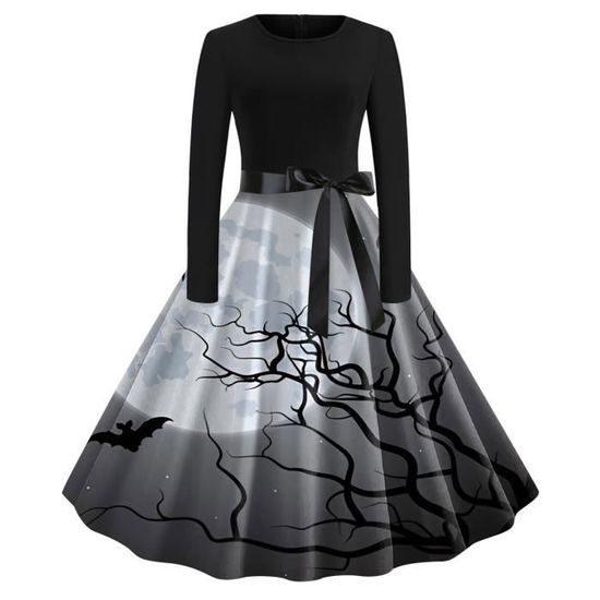 Robe Médiévale Femme - Style Gothique Renaissance - Manches Trompette - Taille Haute