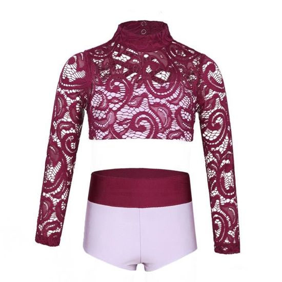 Haut Thermique Manches Longues Danse/gymnastique Fille - 95% Polyester 5% élasthanne, Tailles 3-16 Ans