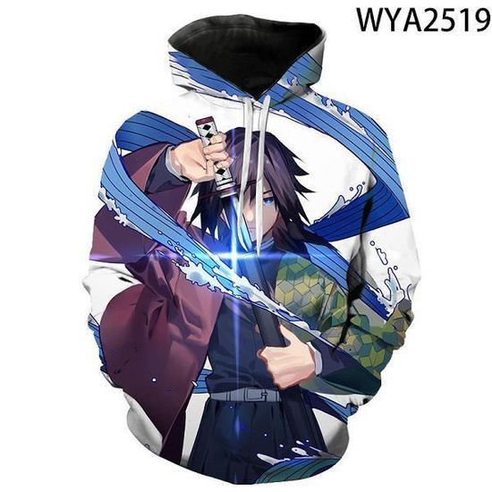 Sweat à Capuche Demon Slayer Kimetsu No Yaiba - Unisexe, Coton, Pour Cosplay Et Streetwear