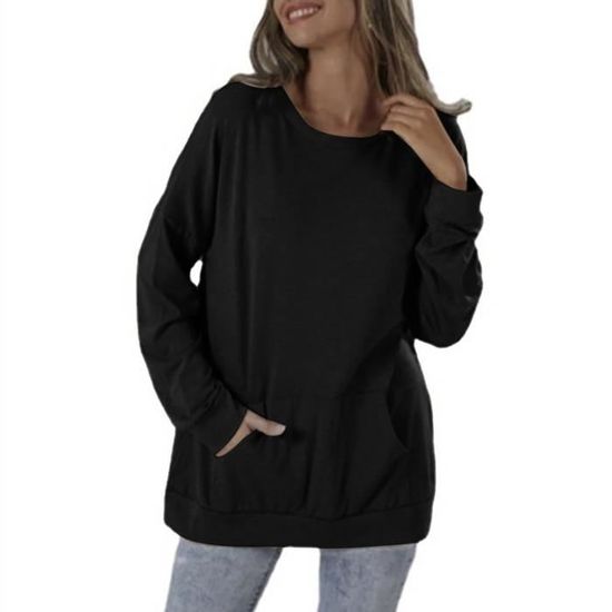 Nimsruc Sweat-shirt à Col Rond à Manches Longues Pour Femme