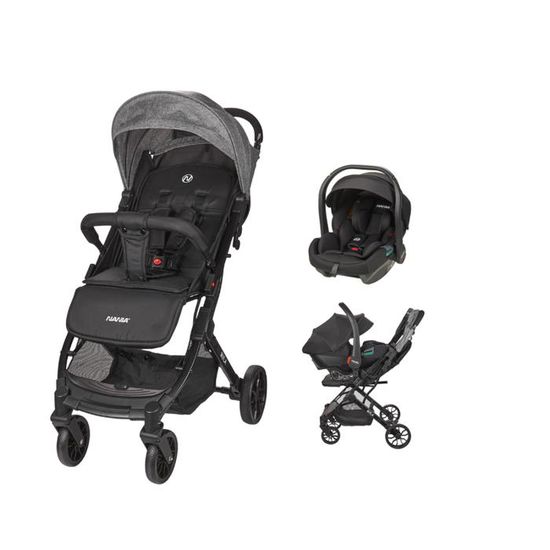 Passeggino Nania Myla 2 In 1 Da 0 A 4 Anni (22 Kg) + Seggiolino Auto Rimini I-Size 0-13 Kg Con Base Isofix