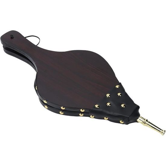 Soufflet De Cheminée Goshyda - Souffleur Air Manuel Bois Et Cuir Synthétique Pour Cheminée Et Camping