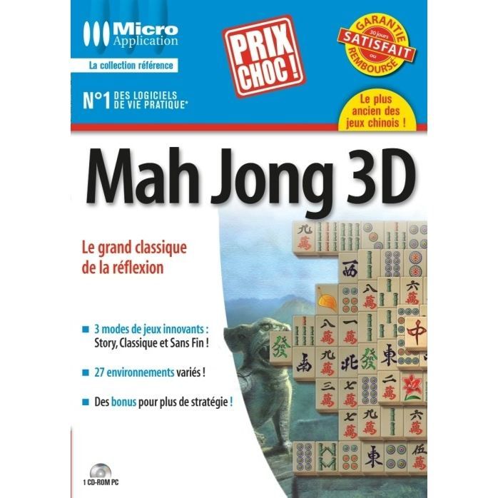 Mah Jong 3 D / Logiciel PC Cd-Rom