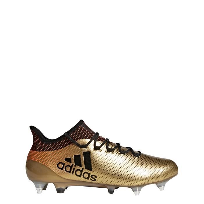 Chaussures de football adidas X 18.1 SG - gris/noir/rouge solaire - 40 2/3