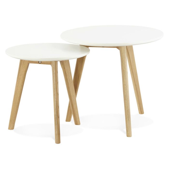 Tables gigognes ronde 'GABY' style scandinave