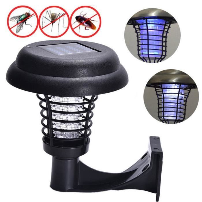 LED solaire lumière Pest Bug Zapper insectes tueur de moustique Lampe de pelouse jardin LQB525