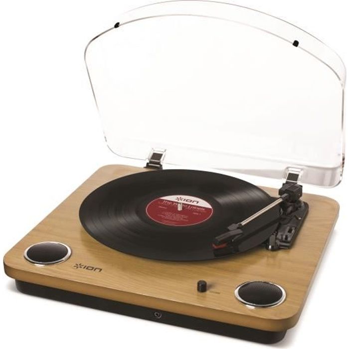 ION Max LP Platine vinyle Wood avec haut-parleurs