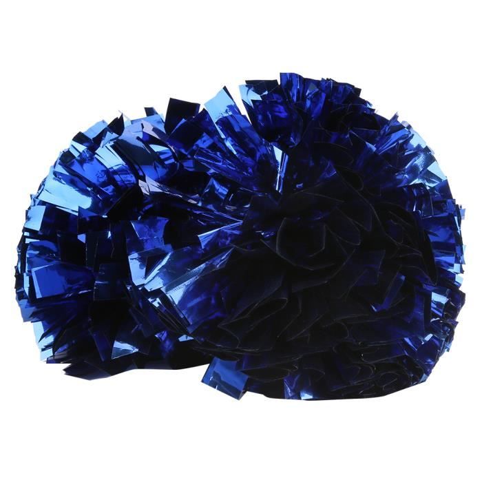 Pompom de Cheerleading Boule de Fleur de Pom-Pom Girl Accessoire de Danse Aérobie pour Sport(Bleu )-FAS