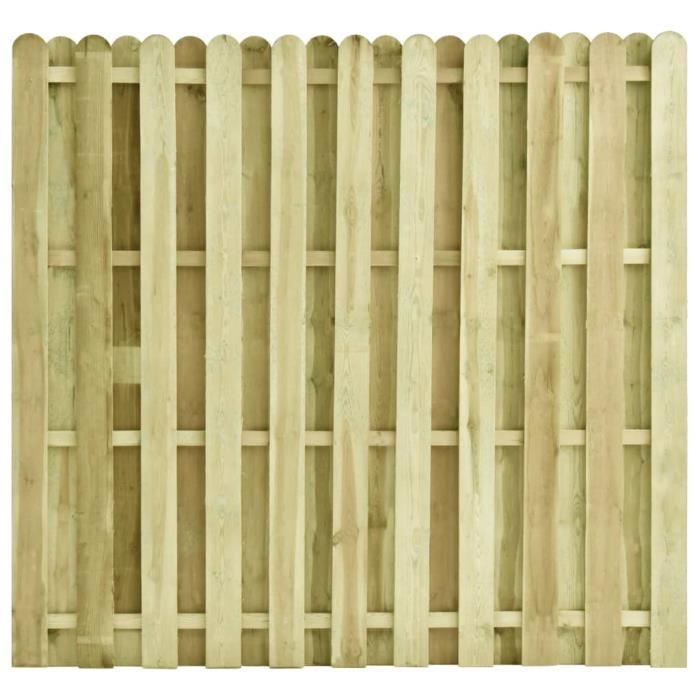 L x H Tidyard Panneau de Cl/ôture en Pin Marron Impr/égn/é Carr/é 180 x 180 cm