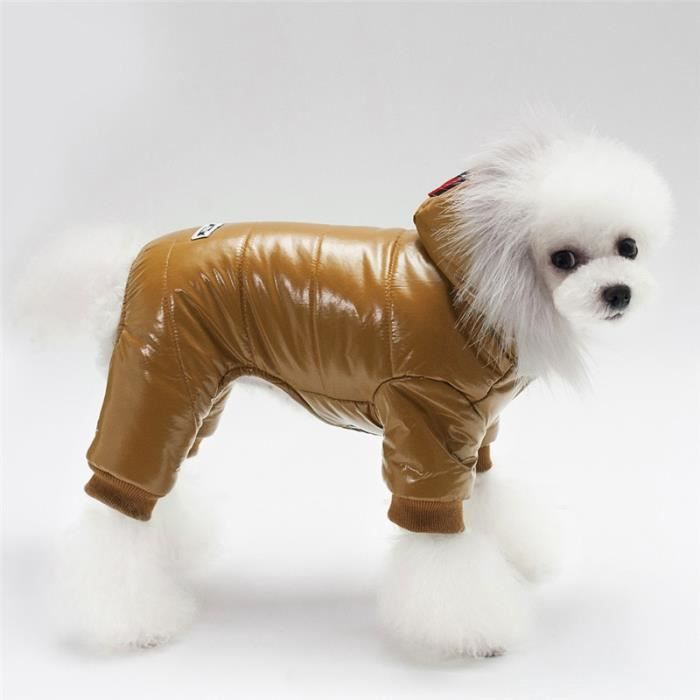 Manteau Blouson,Vêtements pour chiens et animaux de compagnie 2019,Costumes d'hiver,épais,en coton,russie,vêtements - Type brown-L