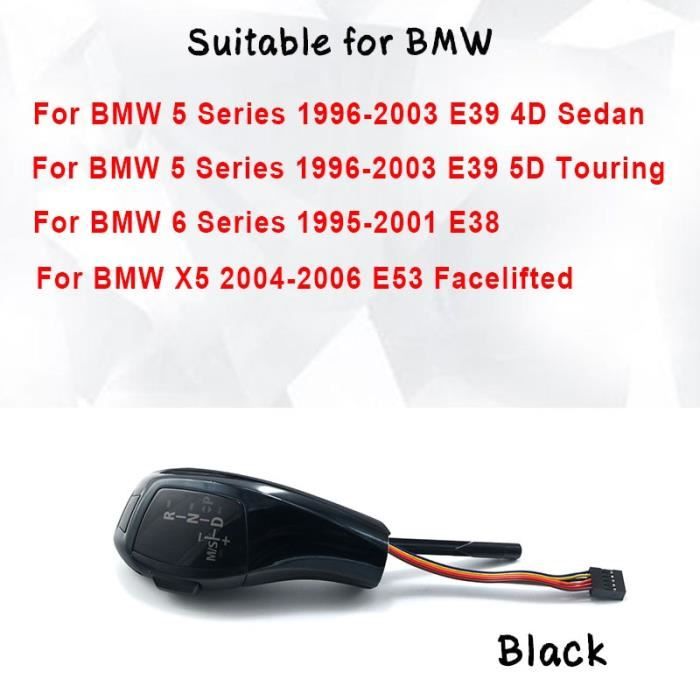 Pièces Auto,Pour BMW 1 3 5 6 X1 X3 X5 Z4 Série LED Pommeau de levier De Vitesses E39 E53 E38 E60 E61 E46 - Type E38 E39 E53 Black