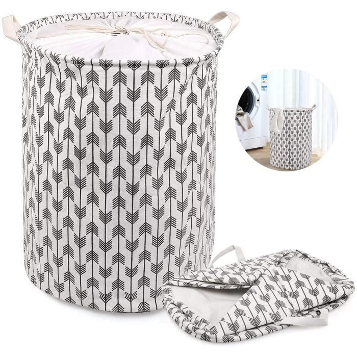 Grande Panier à Linge, Panier à lingePliable, Cordon Paniers à Linge, Pliable Sac à Linge, Pliage Grande Capacité Corbeilles à Ling