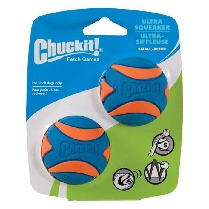 Chuckit Boule à Couiner - Haute Visibilité - du rable - Pack de 2 - Petit