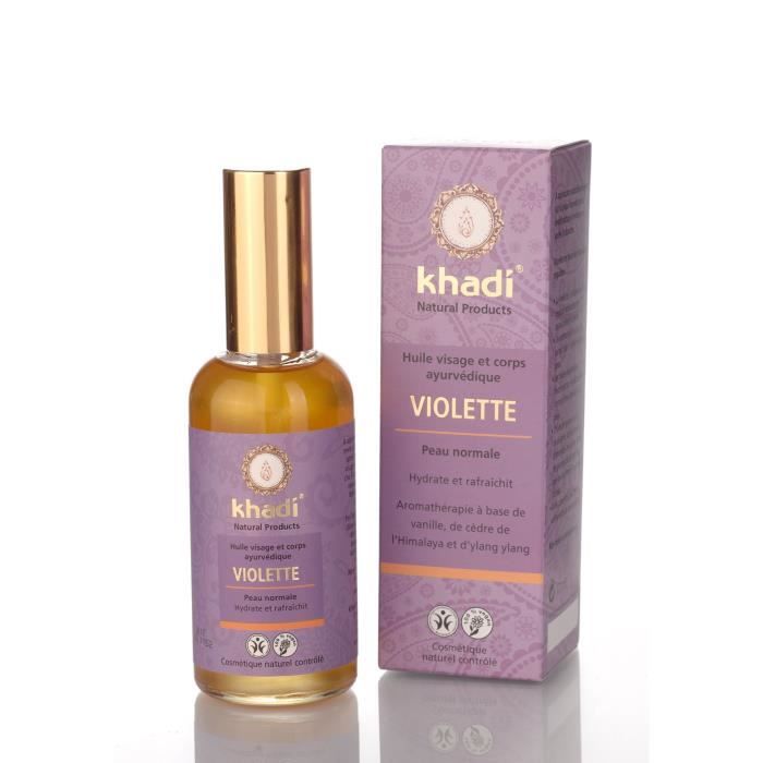 KHADI Visage et corps - Huile violet peau normale - 100 ml