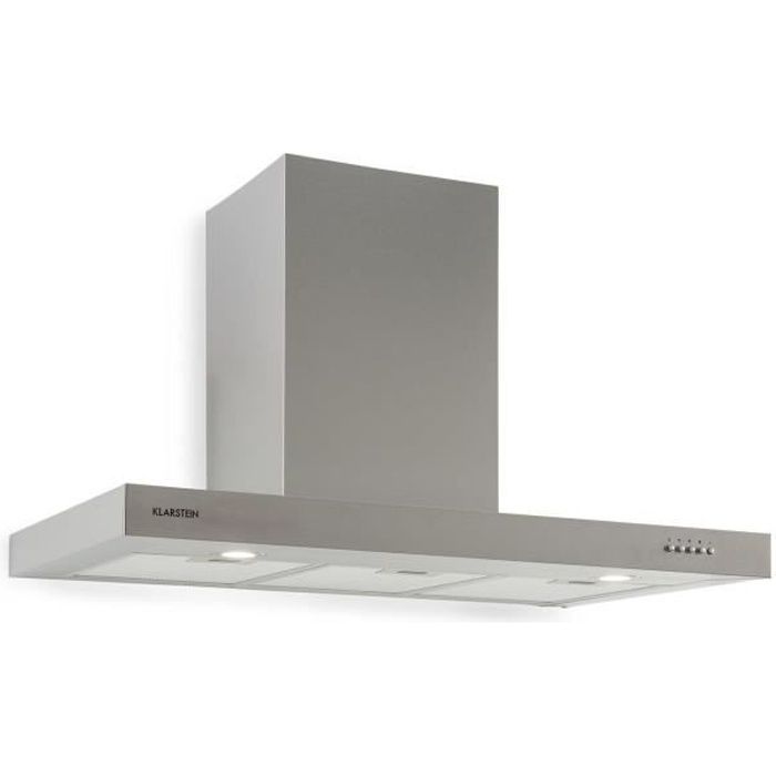 Klarstein Zarah 90 - Hotte - hotte décorative - largeur : 90 cm - profondeur : 50 cm - extraction et recirculation
