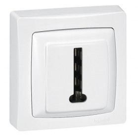 Prise de téléphone Saillie - blanc