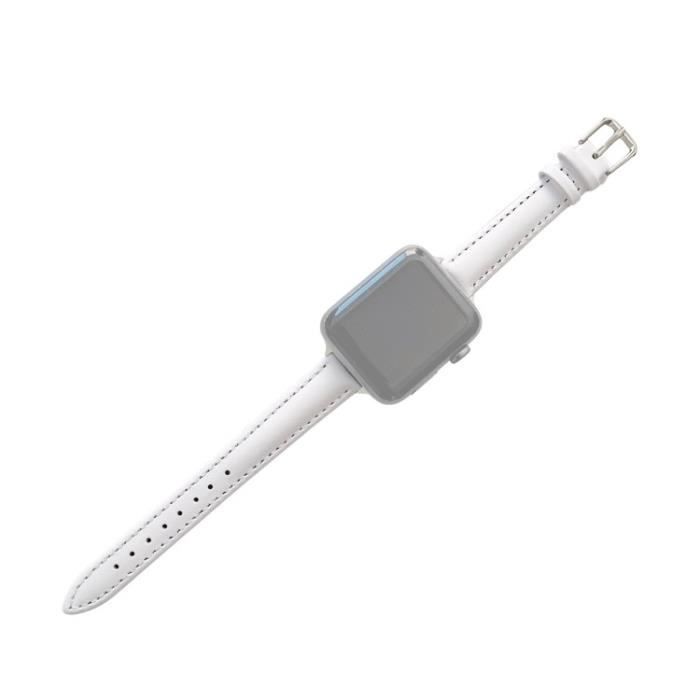 Connecteur De Bracelet Pour Apple Watch Series 7 45Mm - 6-5 - 4 - Se 44Mm 3-2-1 42Mm Sangle De Poignet Réglable,Blanche