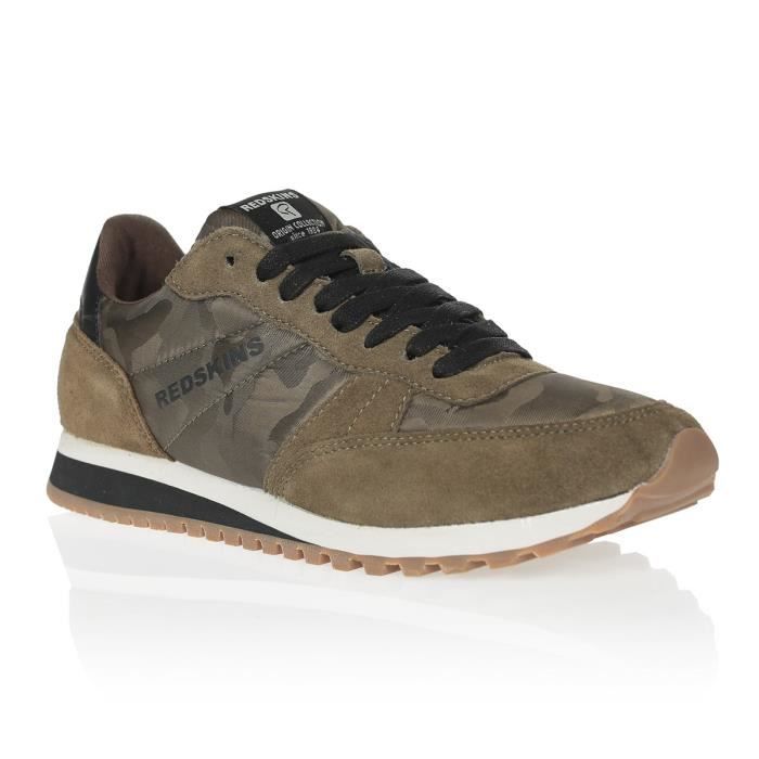 REDSKINS Baskets Isope Vert Kaki/Noir Homme