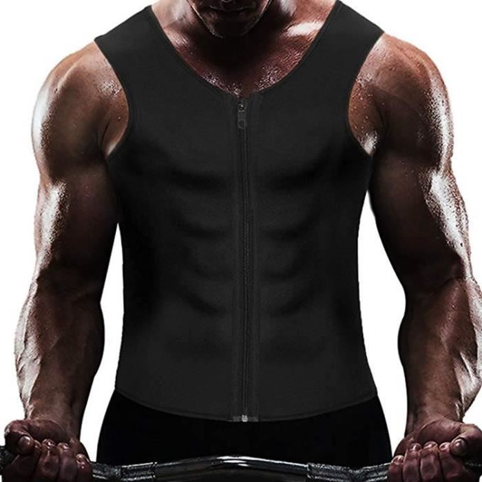 Débardeur de Sudation Homme Gilet de Néoprène Sauna Minceur Gaine Amincissante Brule Graisse