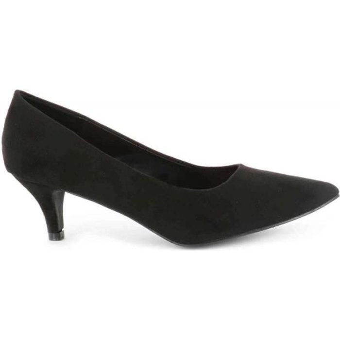 Queen Vivi - Escarpins Femmes Talon En Daim - Noir