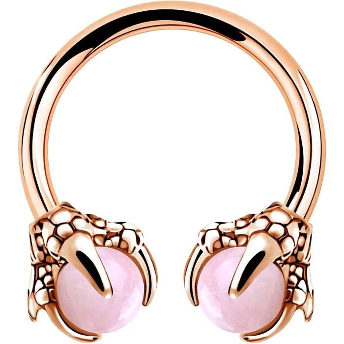 OUFER Piercing Septum Anneau de Nez 16G Griffe Dragon en Acier Inoxydable 316L avec CZ Helix Piercing Oreille Cartilage