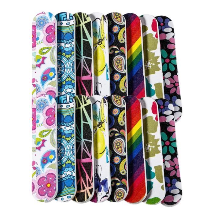 100 pièces Double face léger outil de polissage des ongles durable d'art LIME A ONGLES - POLISSOIR - BLOC BLANC - PIERRE PONCE