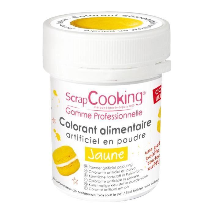 Colorant alimentaire (artificiel) - Jaune - Scrapcooking