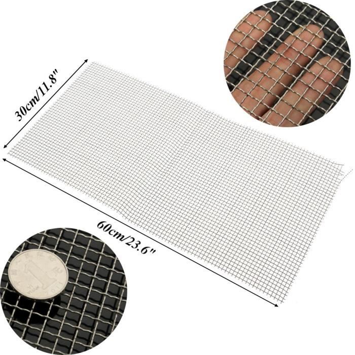 304 Acier Inox 4 Mesh Wire Cloth Screen Sheet Filtration filtre Feuille 30x60cm