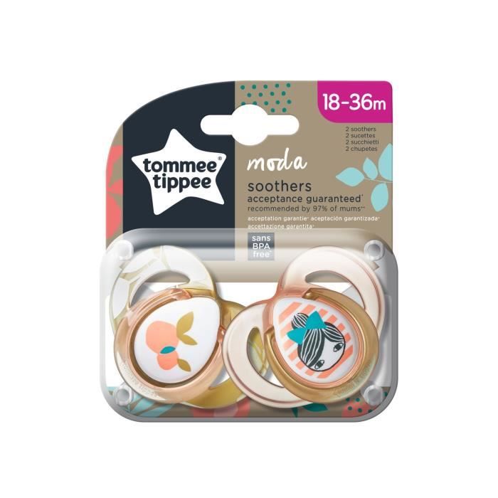 TOMMEE TIPPEE Sucettes CTN Moda 18-36m Fille x2