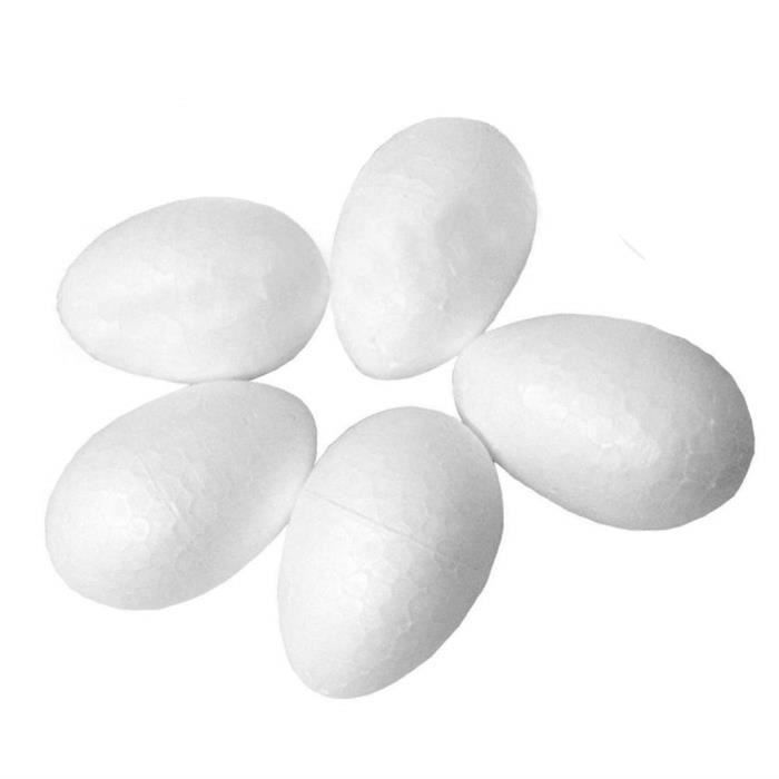 TRIXES Lot de 5 œufs de polystyrène expansé de Pâques - Créez Vos Propres Motifs d’Artisanat pour Un présentoir décoratif