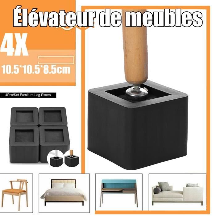 Elevateur Réhausseur DE MEUBLE CHAISE Pied Riser Jambe de meubles de Lit Tableau Bureau Canapé sofa Accessoires de Funiture En Stock
