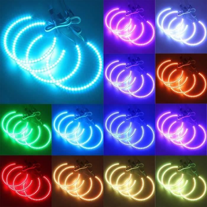 GB16685-4x ANGEL EYES 5050 LED RGB Ring Feux Lampe Remote Pour BMW E36 E38 E39 E46 M3 NF