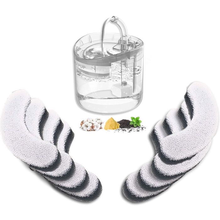 Comparer les prix de 8pcs Filtres de Fontaine pour Animaux de Compagnie Remplacement Compatible avec HAPUP Fontaines Eau pour couleurs multiples YYV