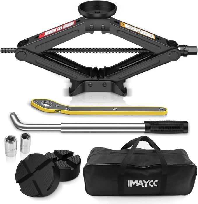 Cric Auto 2 Tonnellate IMAYCC - Kit Professionale Con Manovella E Chiave, Per Auto E Furgoni - Foto 5