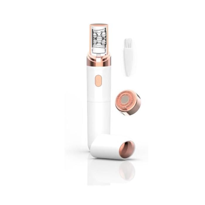 Epilateur Electrique Femme Epilateur Visage impeccable Pour Menton Lèvre SupérieureDuvet Pêche Comprenant Têtes Rechange Rasoir