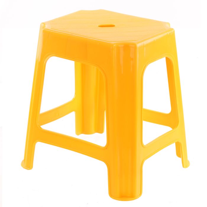 Tabouret - Non spécifié - 41x43x34 cm - Jaune - Capacité 110 kg - Léger et durable