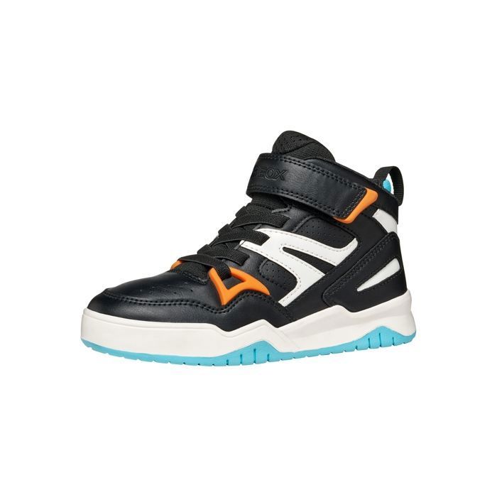 Basket Montante à Lacets Geox Junior Perth Boy GBK - Noir Orange