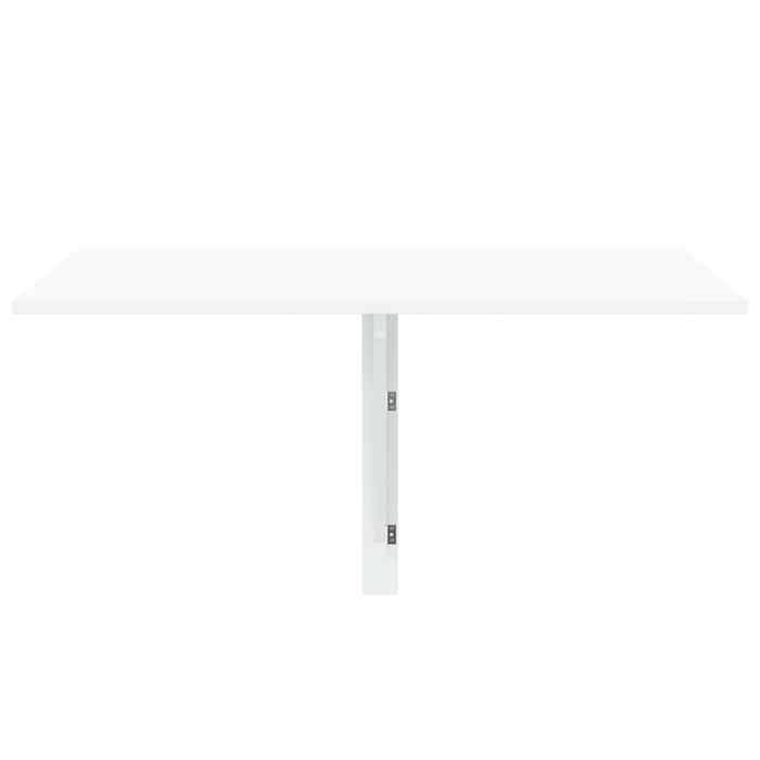 Table murale rabattable - vidaXL - Blanc - 100x60 cm - Bois dingénierie - Support triangulaire - Capacité 20 kg