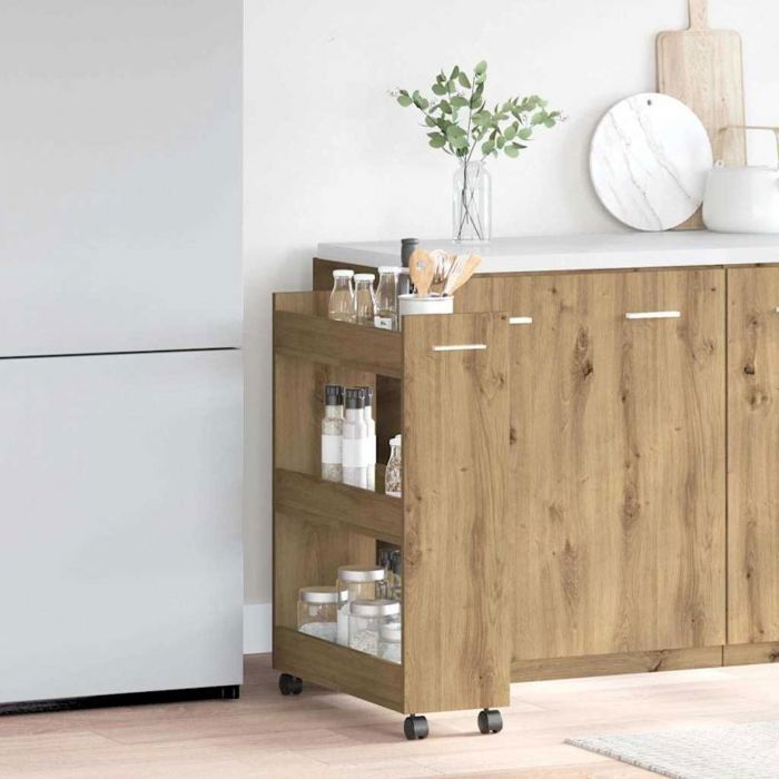 VIDAXL Armoire de rangement chêne artisanal 60 x 22 x 79 cm - Petit meuble contemporain