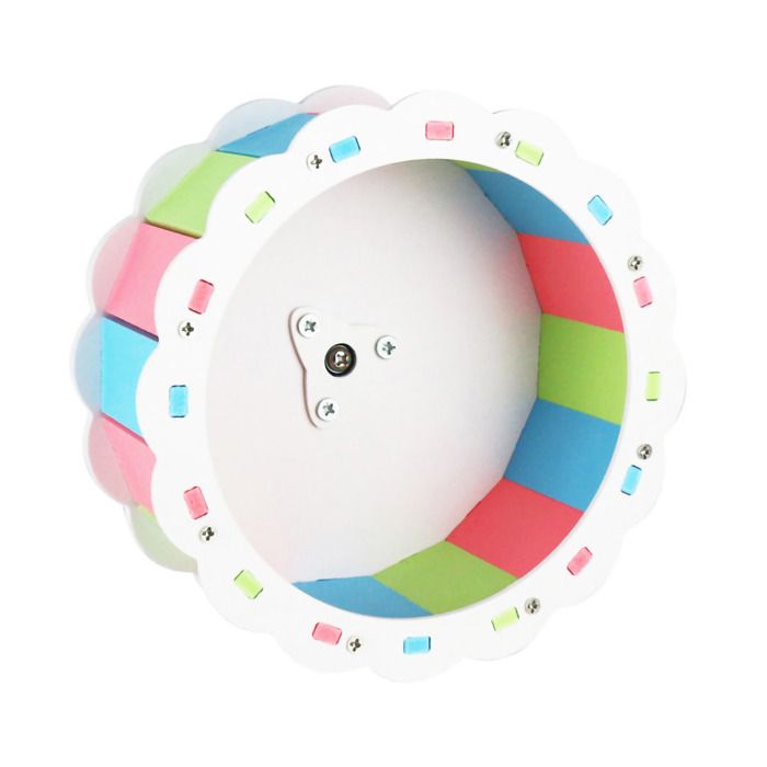 Vvikizy roue de course de hamster Roue de animalerie jouet Trois couleurs bleu ciel et rose et vert pomme 22 cm/8 7 pouces