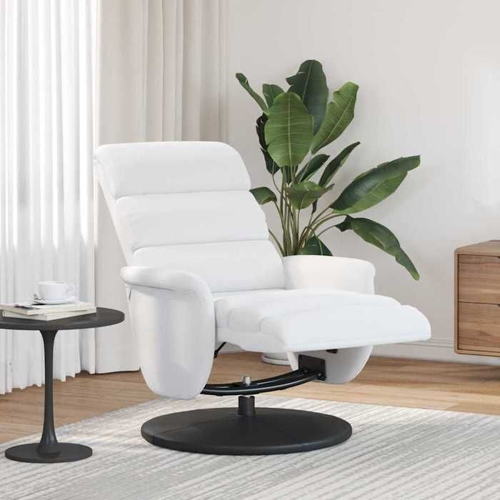 NEW 2026 Fauteuil inclinable - pour personnes âgées - bien rembourrés - Blanc 98x71x106 cm PU L5831