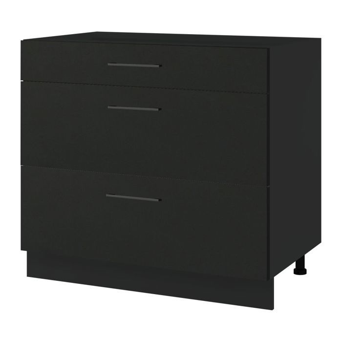 Casserolier Lovia Noir Mat L 90 cm - Cuisineandcie