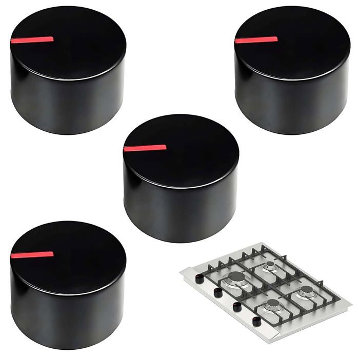 Lot De 4 Boutons Gris – Axe De 6 Mm, Pour Potentiomètres Ou Interrupteurs