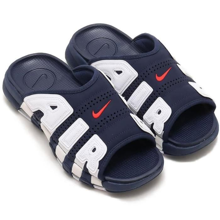 CHAUSSURES DE BASKET-BALL Nike Air More Uptempo Slide Midnight Size FQ8699-400 Navy/White/Clear/University Red 26.0cm