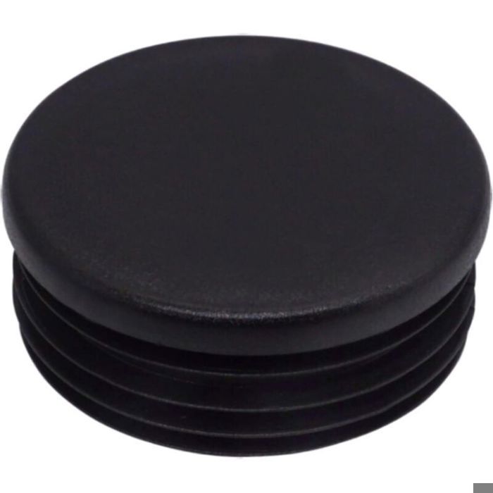 Lot de 20 inserts de tubes ronds de 60 mm bouchons de poteau de clôture en plastique noir bouchons de tuyau noir RAL 9005