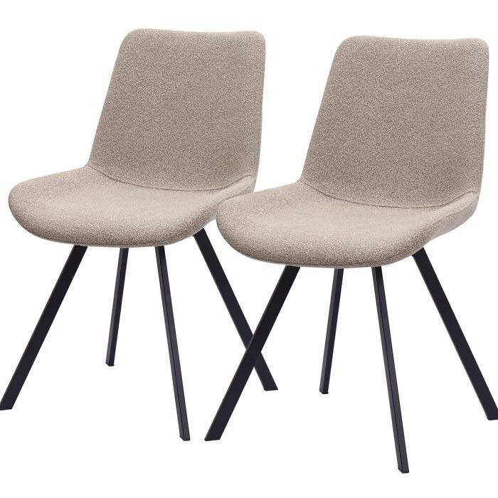 Chaises pivotantes modernes - Lot de 2 - Rotation 360° fluide - Tissu durable et métal