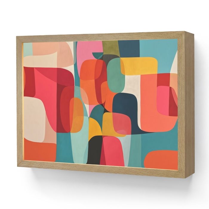 Applique Murale LED - Lampe de Chevet Murale Design - Motif Formes - Colorées - Abstraites - 40x30 cm Couleur Multicolore - OnlyWow