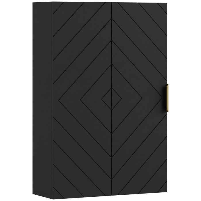 Armoire murale - kleankin - salle de bain meuble rangement étagère réglable gain de place - bois - 40x15x60cm - noir Armoire murale - kleankin - salle de bain meuble rangement étagère réglable gain de place - bois - 40x15x60cm - noir