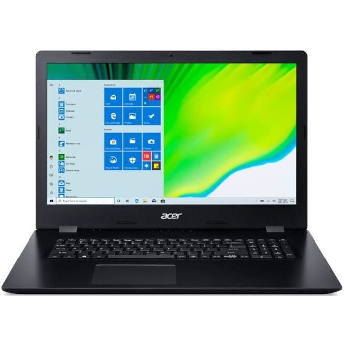 Top achat PC Portable Acer Portable ACER A317-52-36YC Noir Intel Core i3-1005G1 8 Go 512GoSSD Intel UHD Graphics - DAS 0.93 17.3"  HD+ 16:9  WIN 10 pas cher